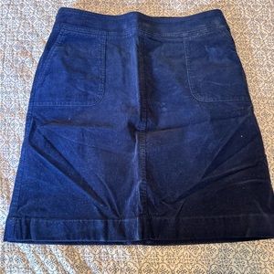 Talbots Corduroy Blue Skirt Mini